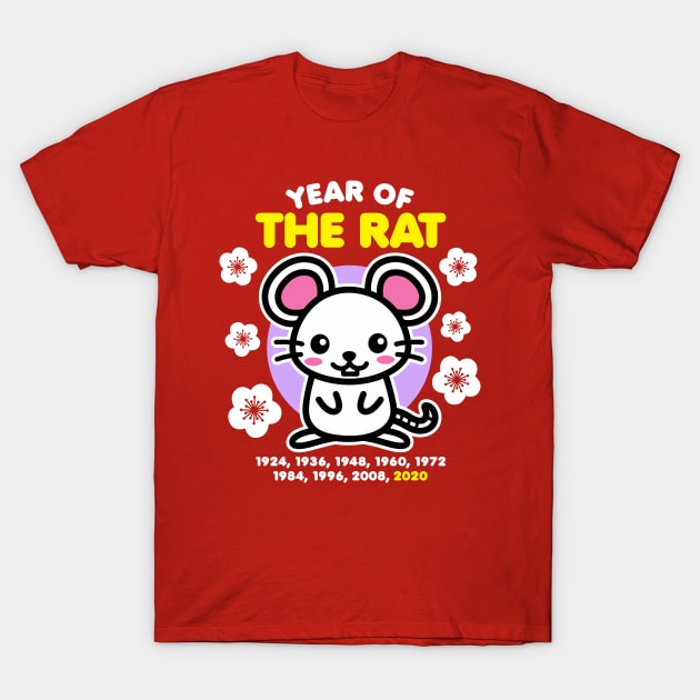 Year of the Rat 2020 Happy Chinese Zodiac New Year Kawaii T-Shirt by DetourShirts